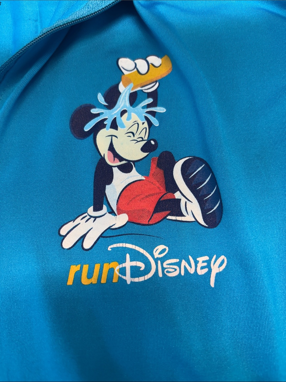 RunDisney Mickey Graphic dry fit Bright Teal Blue